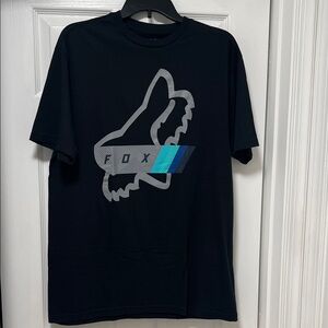 Fox Men's Black and Blue Graphic Tee